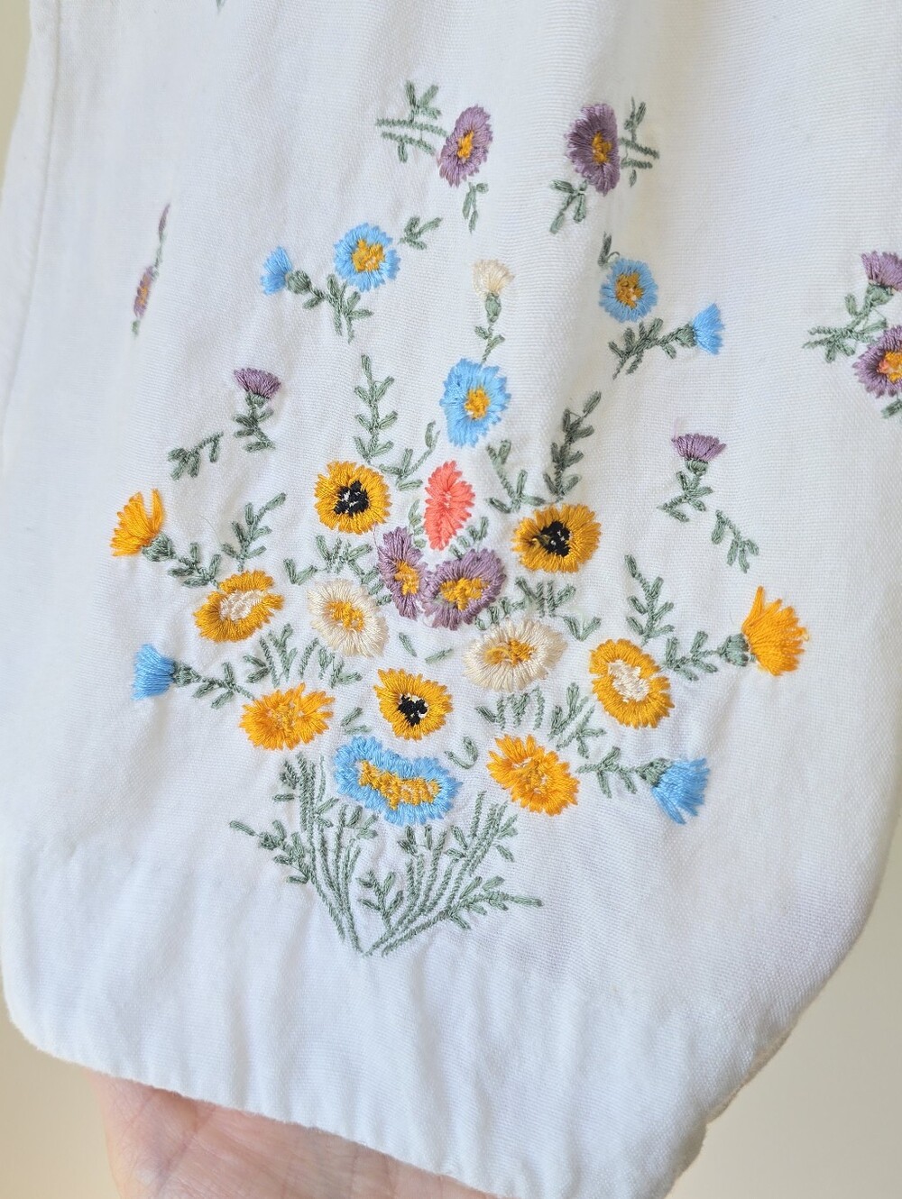 Free People White Wildflower Embroidered Mini Dress Size XS - Picture 4 of 8
